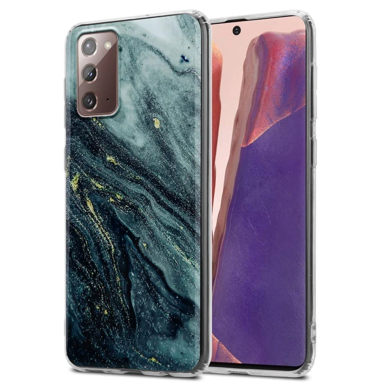 Cadorabo Hülle kompatibel mit Samsung Galaxy NOTE 20 Schutzhülle aus TPU Silikon mit Muster Mosaik