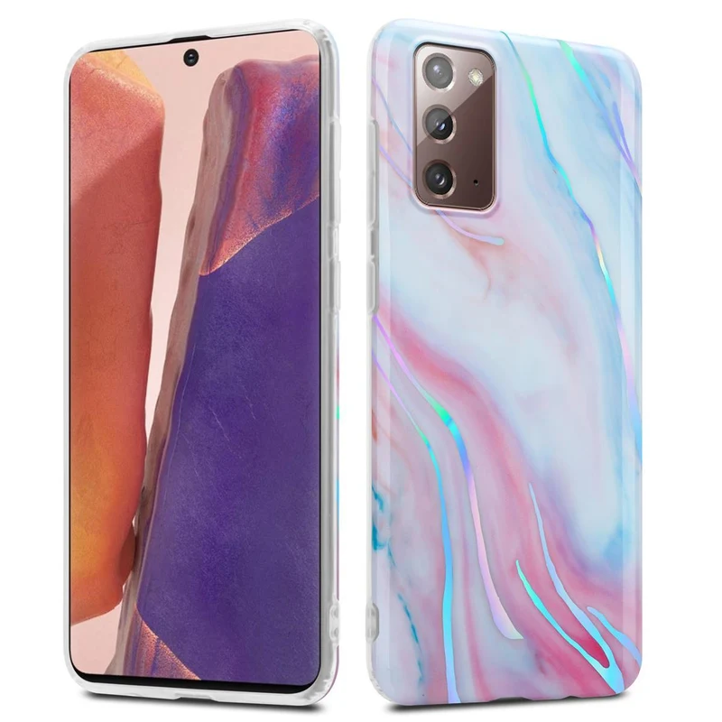 Cadorabo Hülle kompatibel mit Samsung Galaxy NOTE 20 Schutzhülle aus TPU Silikon mit Muster Mosaik