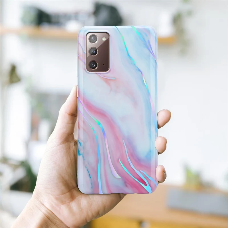 Cadorabo Hülle kompatibel mit Samsung Galaxy NOTE 20 Schutzhülle aus TPU Silikon mit Muster Mosaik