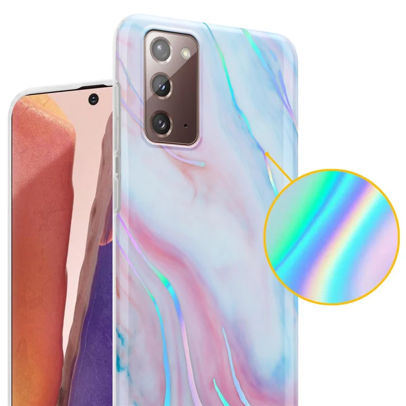 Cadorabo Hülle kompatibel mit Samsung Galaxy NOTE 20 Schutzhülle aus TPU Silikon mit Muster Mosaik