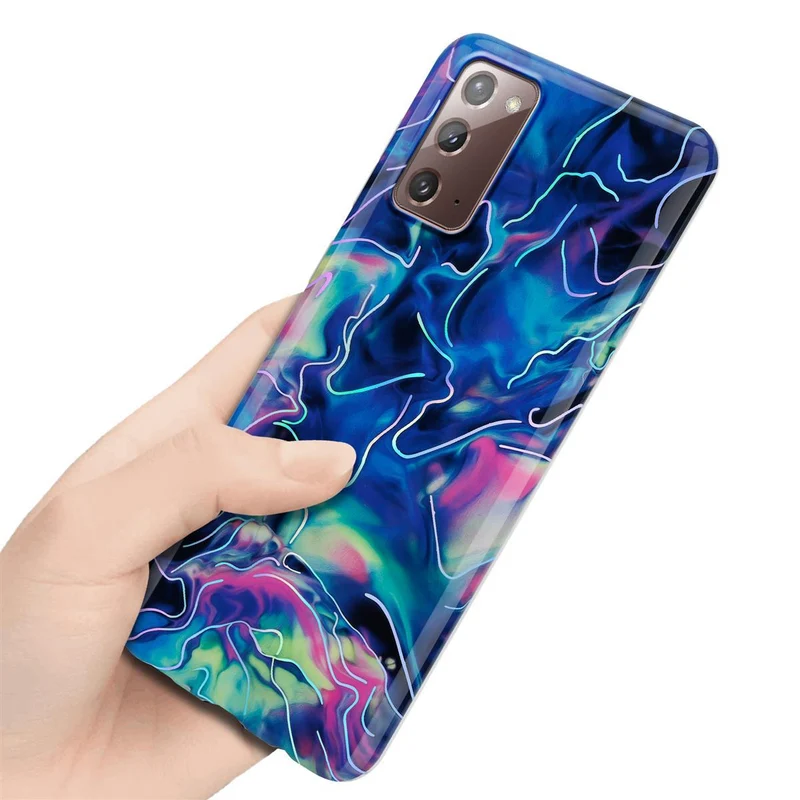 Cadorabo Hülle kompatibel mit Samsung Galaxy NOTE 20 Schutzhülle aus TPU Silikon mit Muster Mosaik