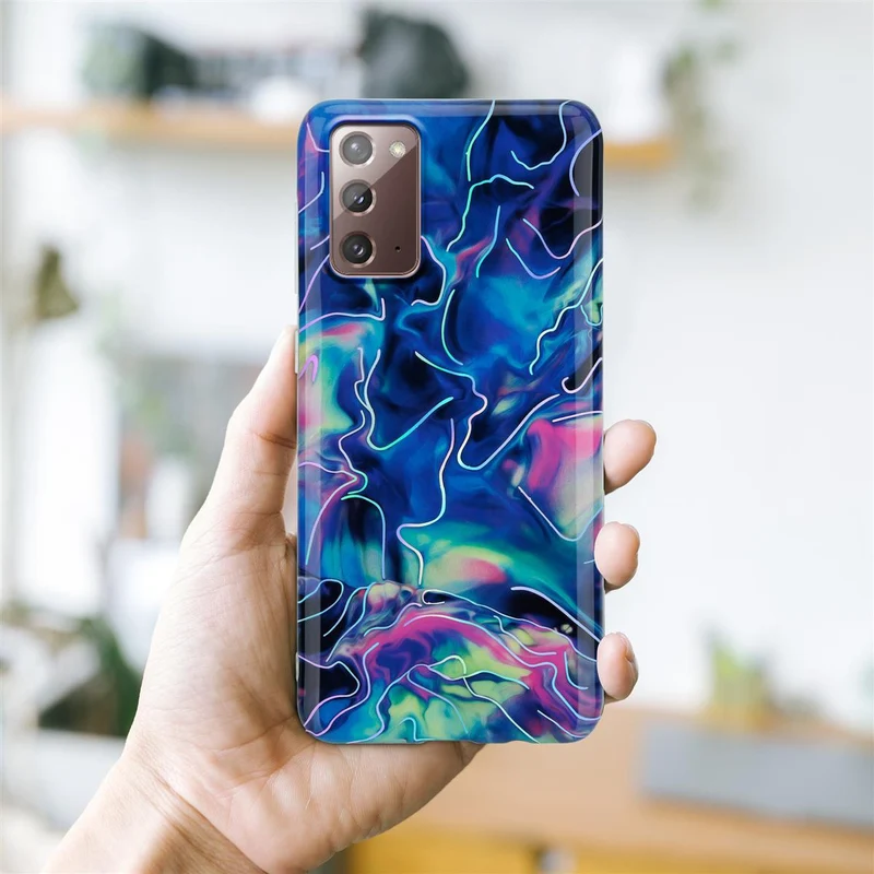 Cadorabo Hülle kompatibel mit Samsung Galaxy NOTE 20 Schutzhülle aus TPU Silikon mit Muster Mosaik