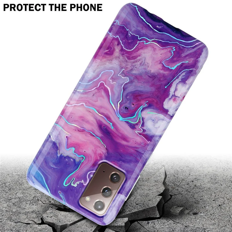 Cadorabo Hülle kompatibel mit Samsung Galaxy NOTE 20 Schutzhülle aus TPU Silikon mit Muster Mosaik