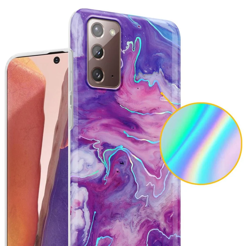Cadorabo Hülle kompatibel mit Samsung Galaxy NOTE 20 Schutzhülle aus TPU Silikon mit Muster Mosaik