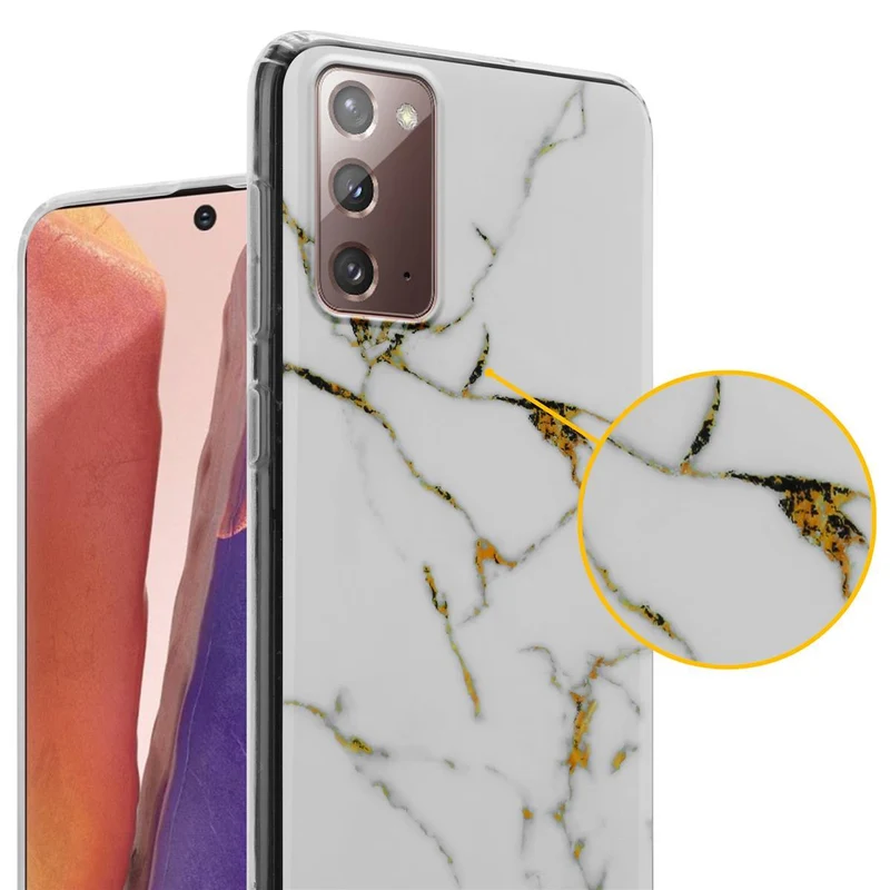 Cadorabo Hülle kompatibel mit Samsung Galaxy NOTE 20 Schutzhülle aus TPU Silikon mit Muster Mosaik