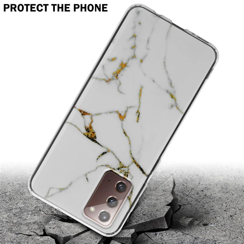 Cadorabo Hülle kompatibel mit Samsung Galaxy NOTE 20 Schutzhülle aus TPU Silikon mit Muster Mosaik
