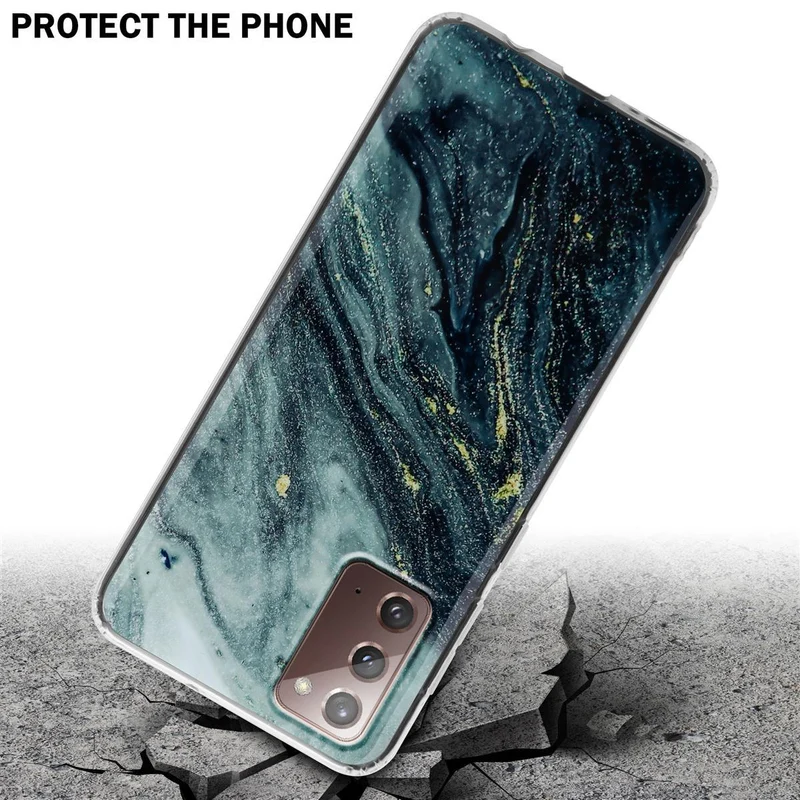 Cadorabo Hülle kompatibel mit Samsung Galaxy NOTE 20 Schutzhülle aus TPU Silikon mit Muster Mosaik