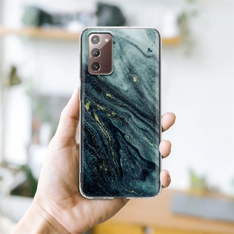Cadorabo Hülle kompatibel mit Samsung Galaxy NOTE 20 Schutzhülle aus TPU Silikon mit Muster Mosaik