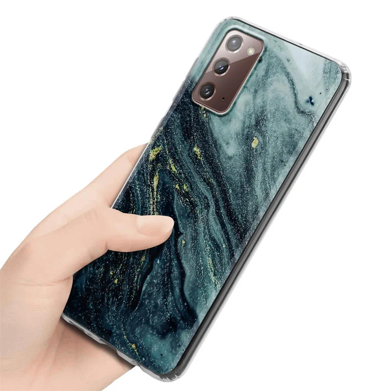 Cadorabo Hülle kompatibel mit Samsung Galaxy NOTE 20 Schutzhülle aus TPU Silikon mit Muster Mosaik