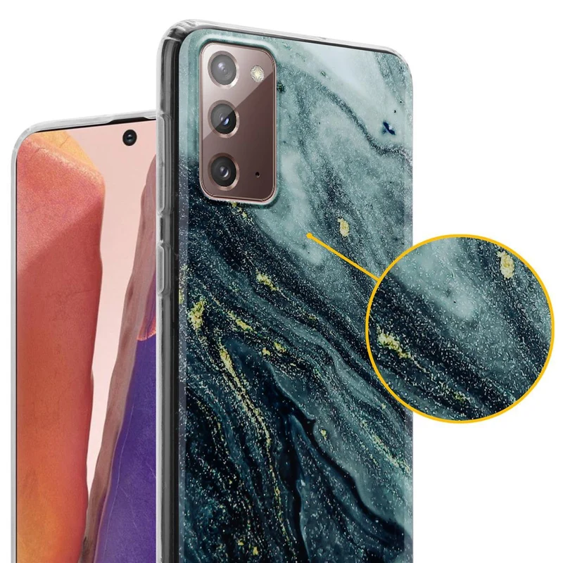 Cadorabo Hülle kompatibel mit Samsung Galaxy NOTE 20 Schutzhülle aus TPU Silikon mit Muster Mosaik