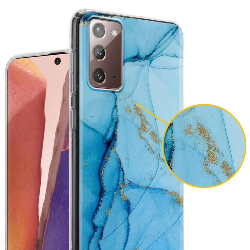 Cadorabo Hülle kompatibel mit Samsung Galaxy NOTE 20 Schutzhülle aus TPU Silikon mit Muster Mosaik