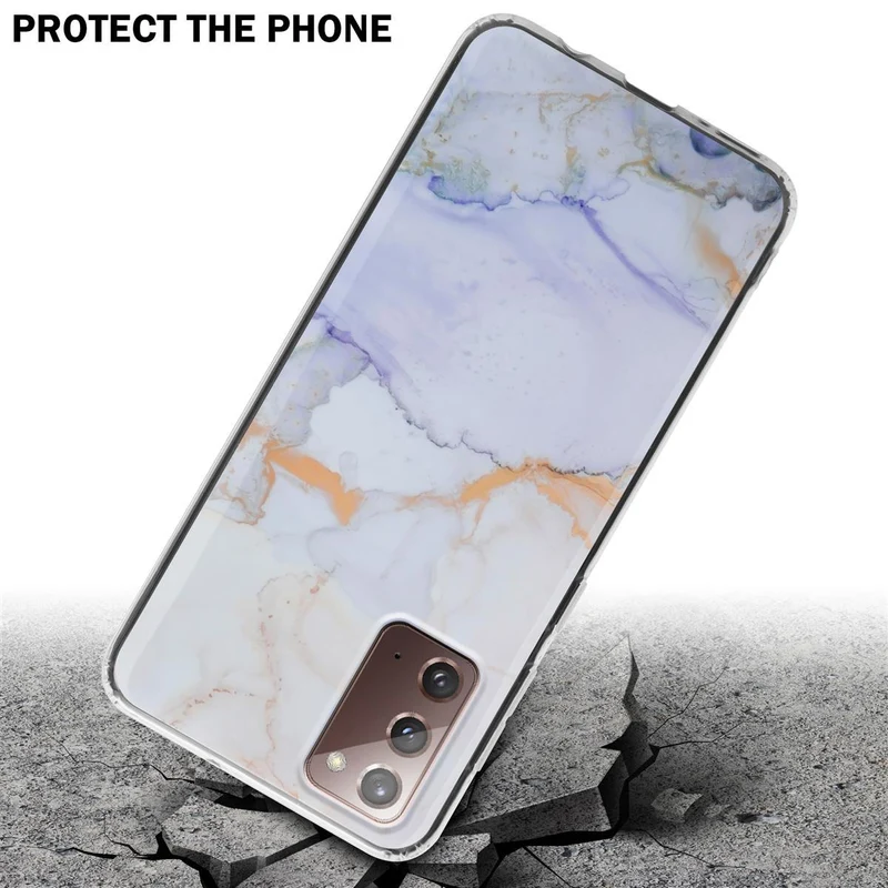 Cadorabo Hülle kompatibel mit Samsung Galaxy NOTE 20 Schutzhülle aus TPU Silikon mit Muster Mosaik
