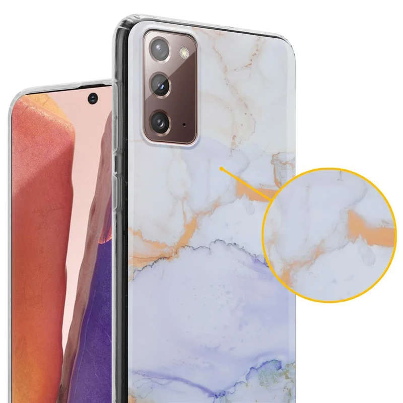 Cadorabo Hülle kompatibel mit Samsung Galaxy NOTE 20 Schutzhülle aus TPU Silikon mit Muster Mosaik