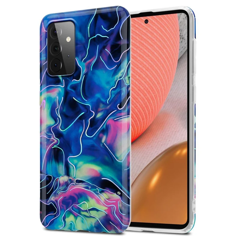 Cadorabo Hülle kompatibel mit Samsung Galaxy A72 4G / 5G Schutzhülle aus TPU Silikon mit Muster Mosaik