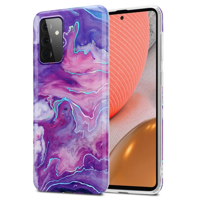 Cadorabo Hülle kompatibel mit Samsung Galaxy A72 4G / 5G Schutzhülle aus TPU Silikon mit Muster Mosaik