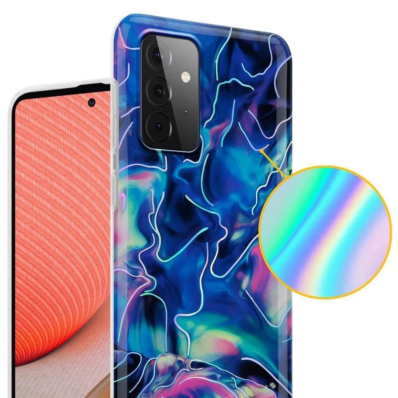 Cadorabo Hülle kompatibel mit Samsung Galaxy A72 4G / 5G Schutzhülle aus TPU Silikon mit Muster Mosaik