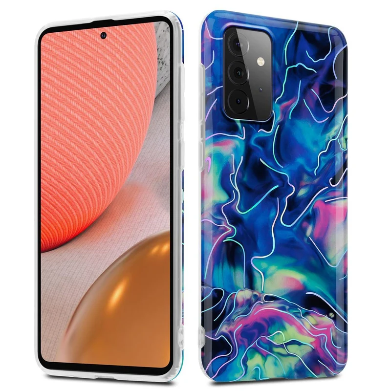 Cadorabo Hülle kompatibel mit Samsung Galaxy A72 4G / 5G Schutzhülle aus TPU Silikon mit Muster Mosaik