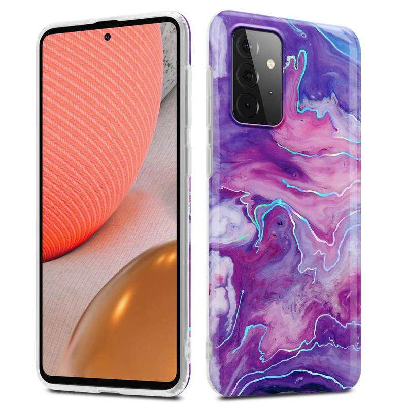 Cadorabo Hülle kompatibel mit Samsung Galaxy A72 4G / 5G Schutzhülle aus TPU Silikon mit Muster Mosaik