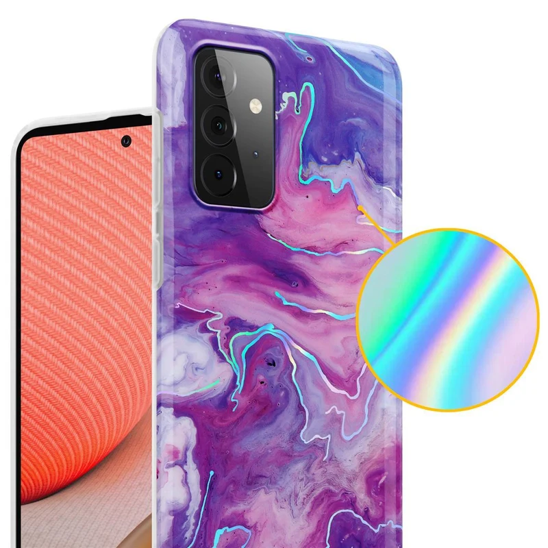 Cadorabo Hülle kompatibel mit Samsung Galaxy A72 4G / 5G Schutzhülle aus TPU Silikon mit Muster Mosaik