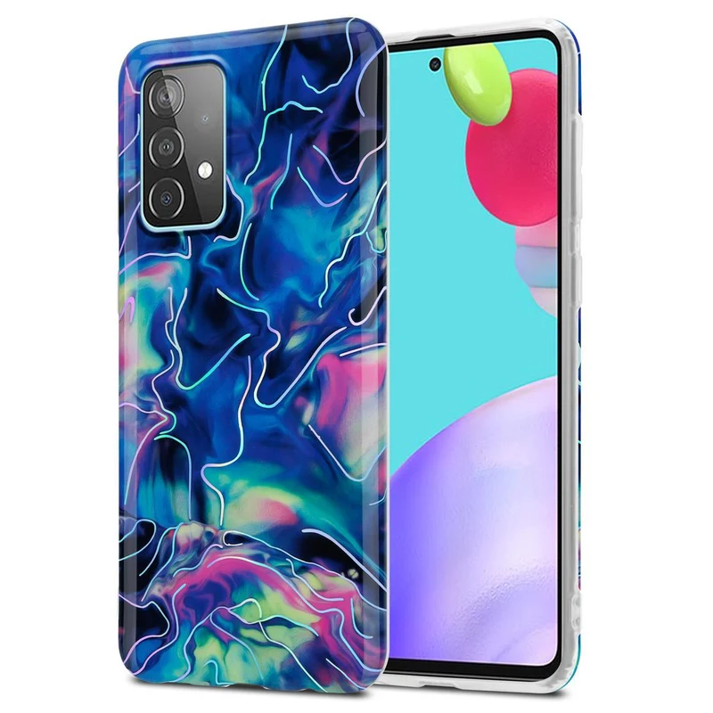 Cadorabo Hülle kompatibel mit Samsung Galaxy A52 (4G / 5G) / A52s Schutzhülle aus TPU Silikon mit Muster Mosaik