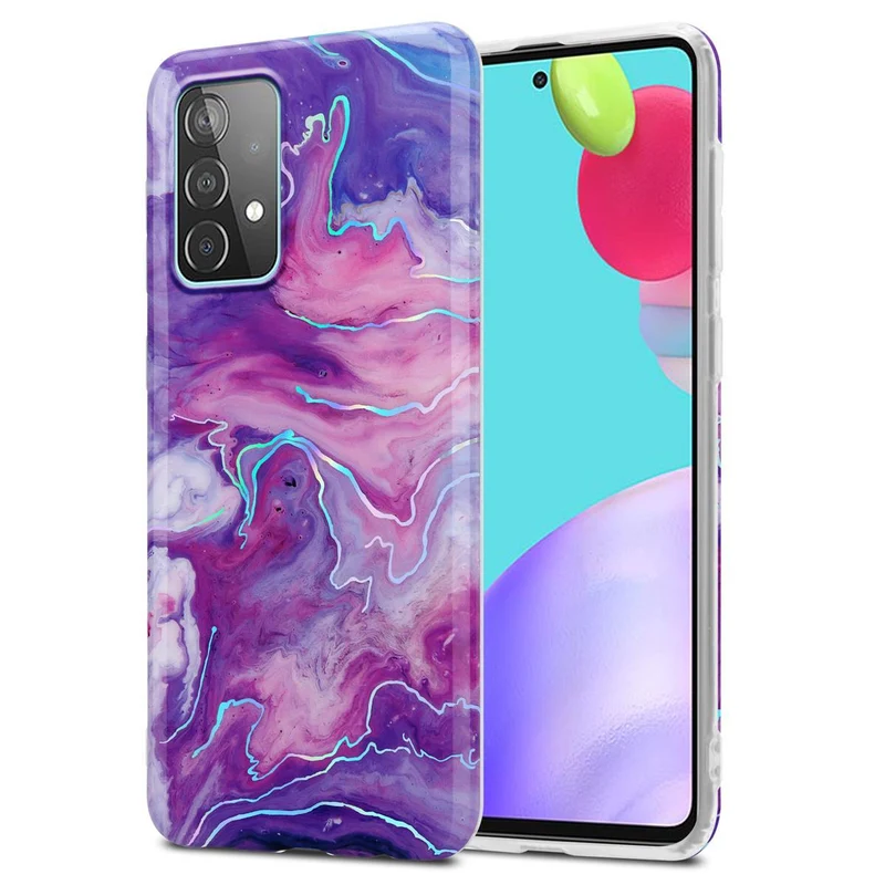 Cadorabo Hülle kompatibel mit Samsung Galaxy A52 (4G / 5G) / A52s Schutzhülle aus TPU Silikon mit Muster Mosaik