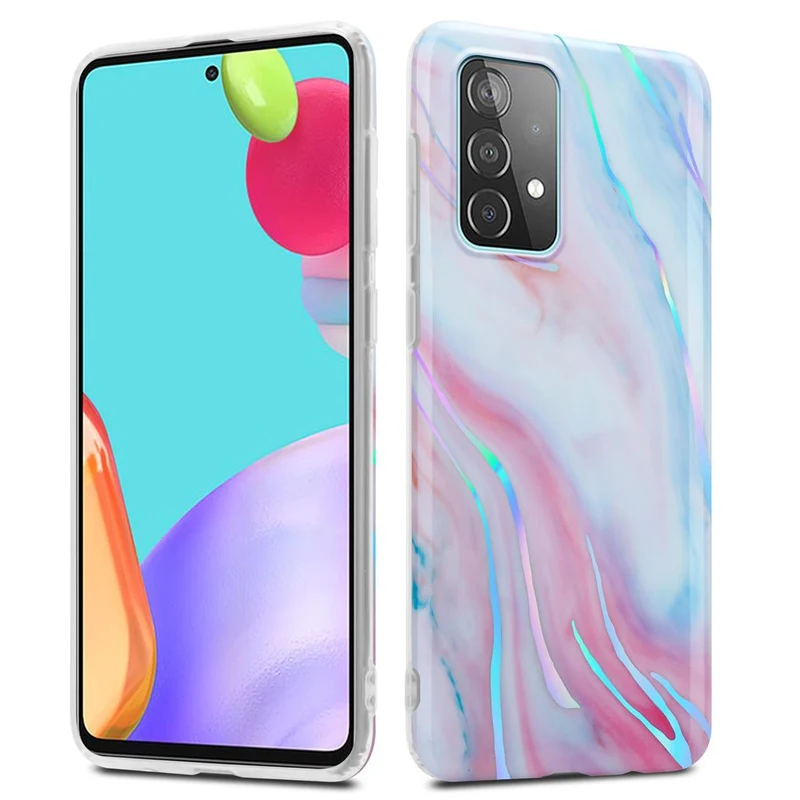Cadorabo Hülle kompatibel mit Samsung Galaxy A52 (4G / 5G) / A52s Schutzhülle aus TPU Silikon mit Muster Mosaik