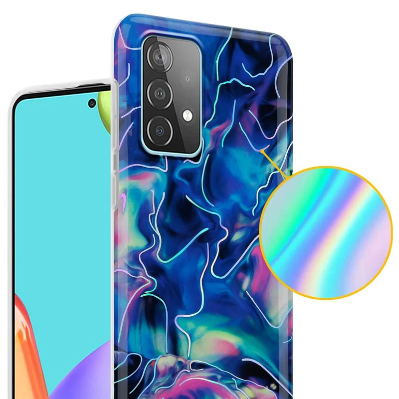 Cadorabo Hülle kompatibel mit Samsung Galaxy A52 (4G / 5G) / A52s Schutzhülle aus TPU Silikon mit Muster Mosaik
