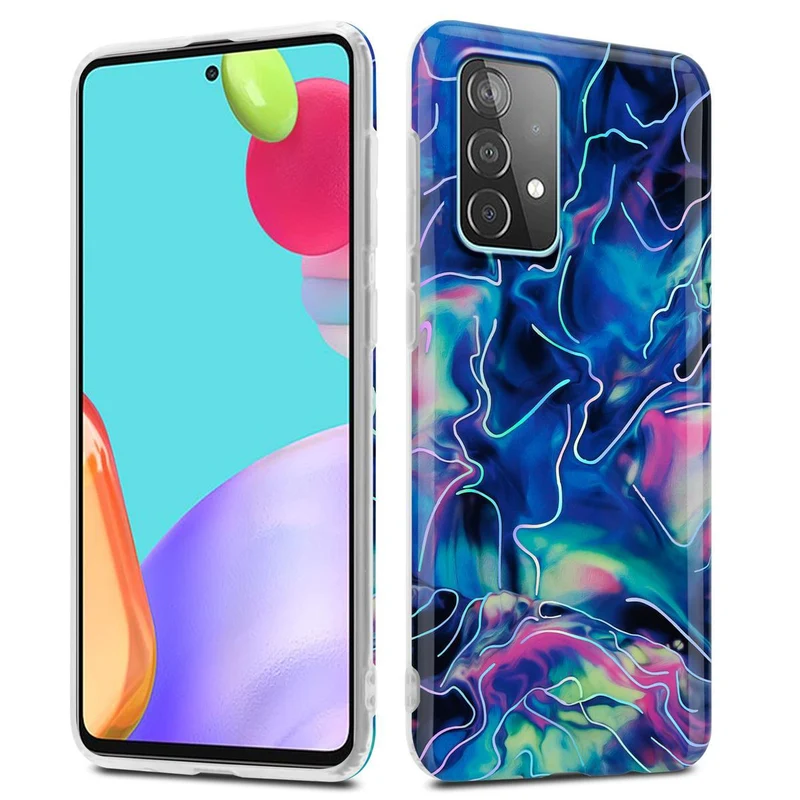 Cadorabo Hülle kompatibel mit Samsung Galaxy A52 (4G / 5G) / A52s Schutzhülle aus TPU Silikon mit Muster Mosaik