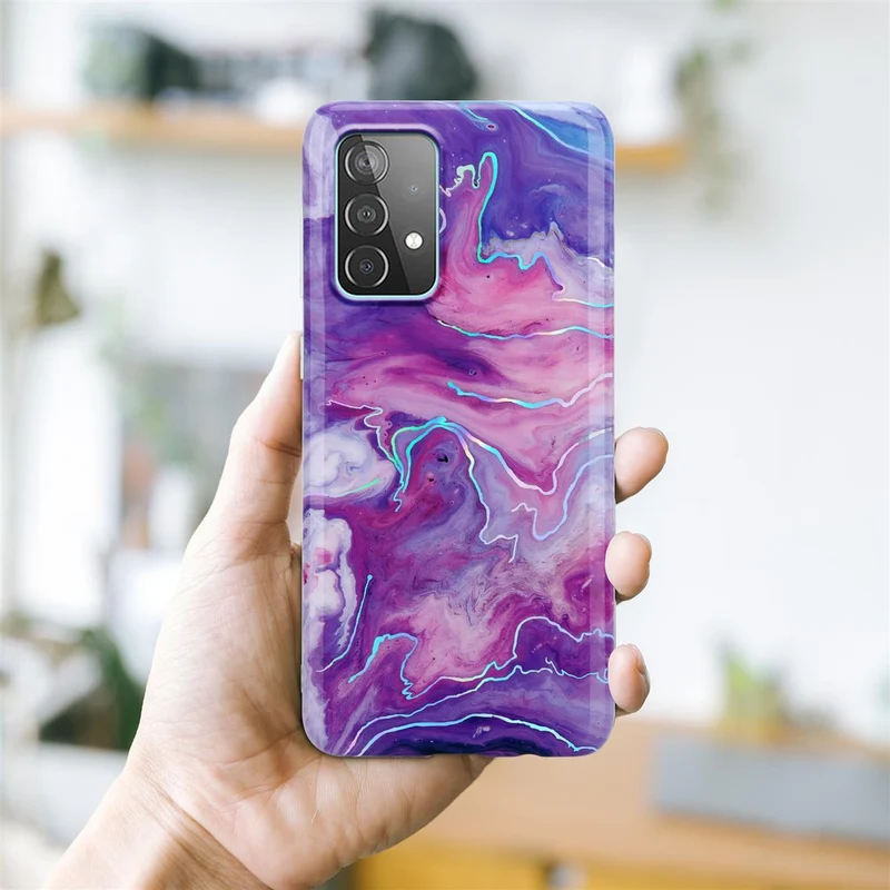 Cadorabo Hülle kompatibel mit Samsung Galaxy A52 (4G / 5G) / A52s Schutzhülle aus TPU Silikon mit Muster Mosaik