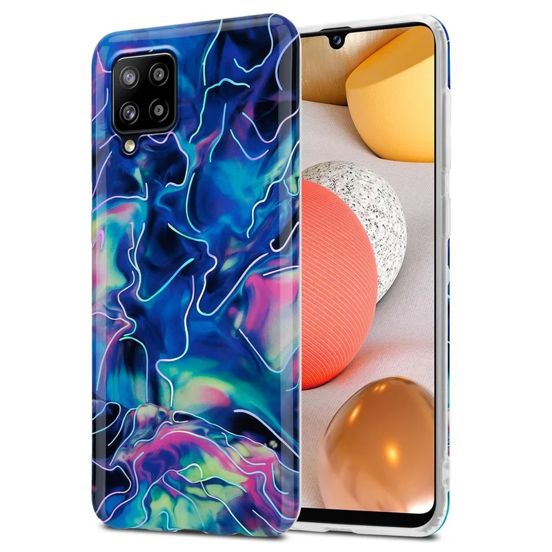 Cadorabo Hülle kompatibel mit Samsung Galaxy A42 4G Schutzhülle aus TPU Silikon mit Muster Mosaik