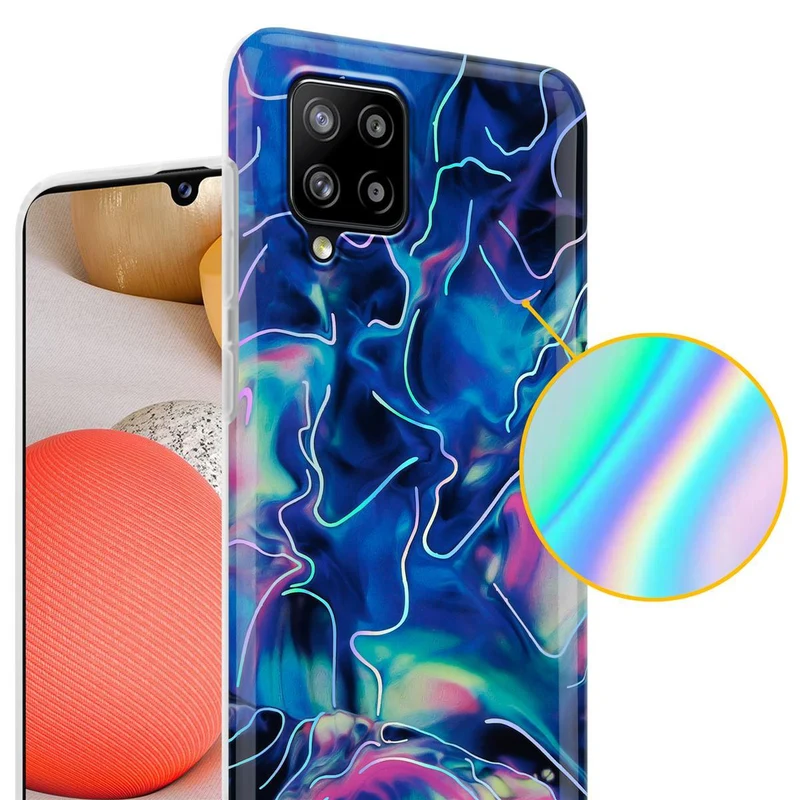 Cadorabo Hülle kompatibel mit Samsung Galaxy A42 4G Schutzhülle aus TPU Silikon mit Muster Mosaik