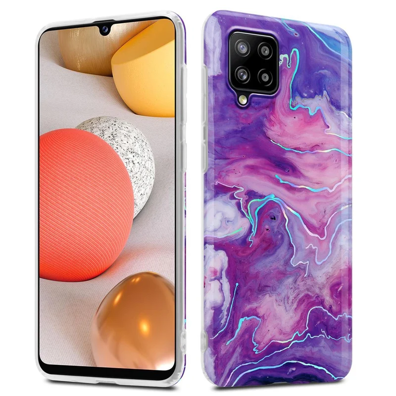 Cadorabo Hülle kompatibel mit Samsung Galaxy A42 4G Schutzhülle aus TPU Silikon mit Muster Mosaik