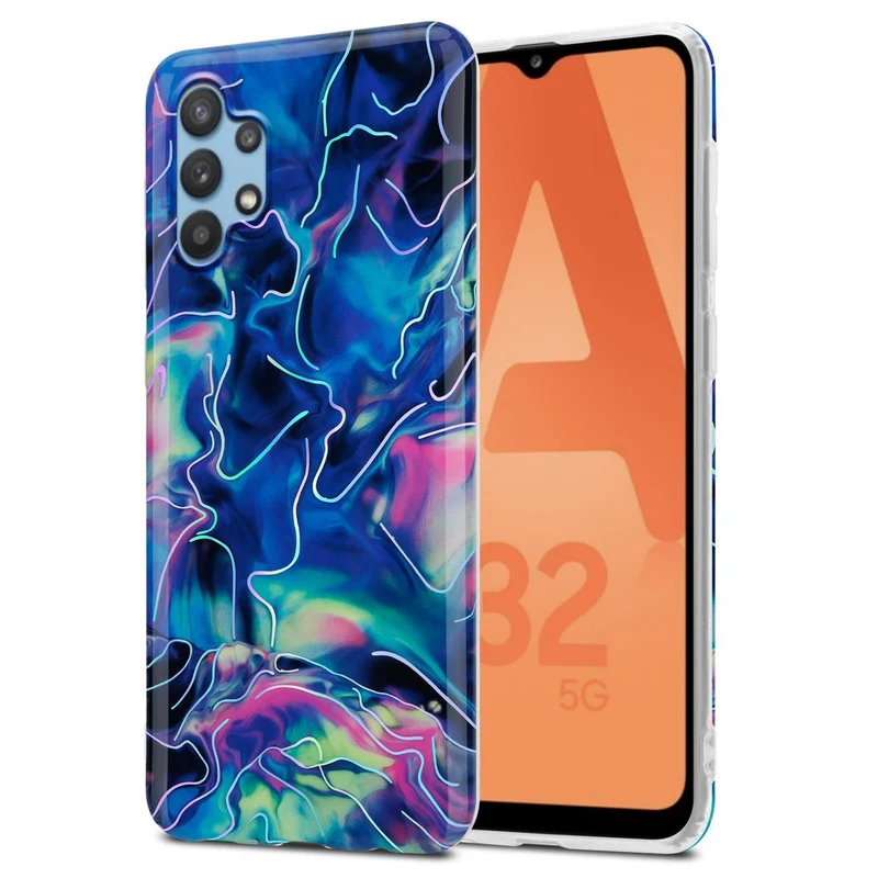 Cadorabo Hülle kompatibel mit Samsung Galaxy A32 5G Schutzhülle aus TPU Silikon mit Muster Mosaik