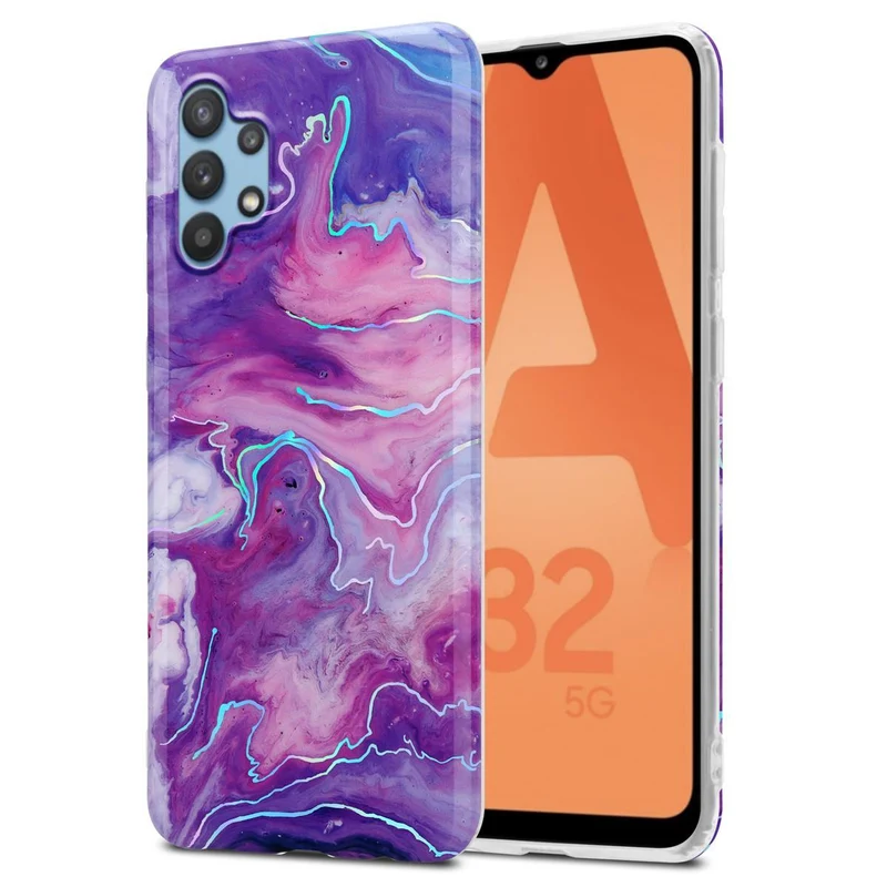 Cadorabo Hülle kompatibel mit Samsung Galaxy A32 5G Schutzhülle aus TPU Silikon mit Muster Mosaik
