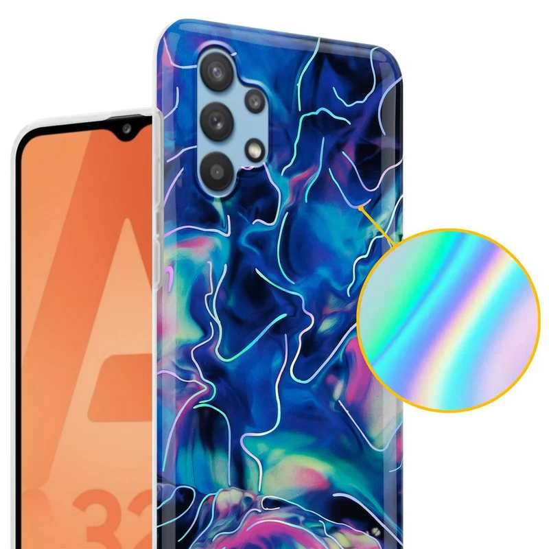 Cadorabo Hülle kompatibel mit Samsung Galaxy A32 5G Schutzhülle aus TPU Silikon mit Muster Mosaik