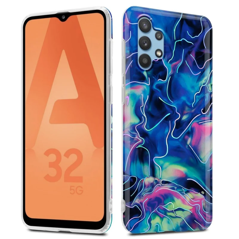 Cadorabo Hülle kompatibel mit Samsung Galaxy A32 5G Schutzhülle aus TPU Silikon mit Muster Mosaik