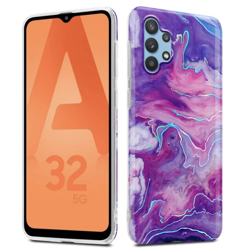 Cadorabo Hülle kompatibel mit Samsung Galaxy A32 5G Schutzhülle aus TPU Silikon mit Muster Mosaik