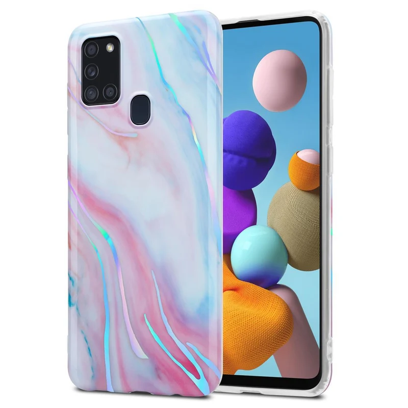 Cadorabo Hülle kompatibel mit Samsung Galaxy A21s Schutzhülle aus TPU Silikon mit Muster Mosaik