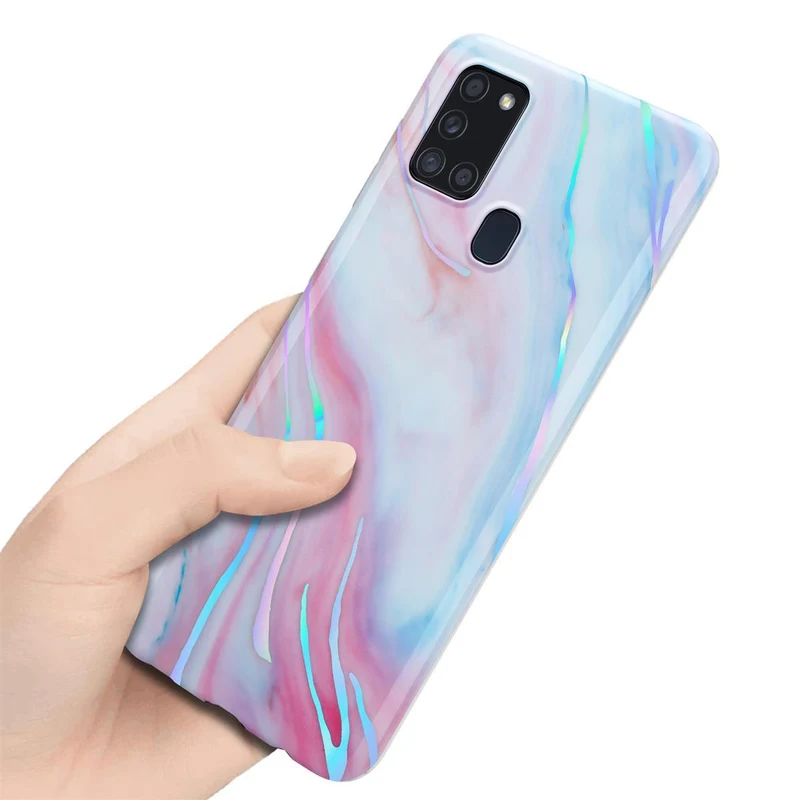 Cadorabo Hülle kompatibel mit Samsung Galaxy A21s Schutzhülle aus TPU Silikon mit Muster Mosaik