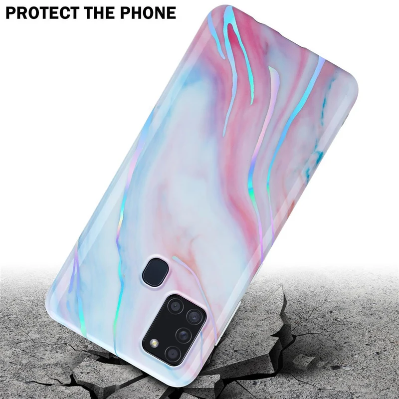 Cadorabo Hülle kompatibel mit Samsung Galaxy A21s Schutzhülle aus TPU Silikon mit Muster Mosaik