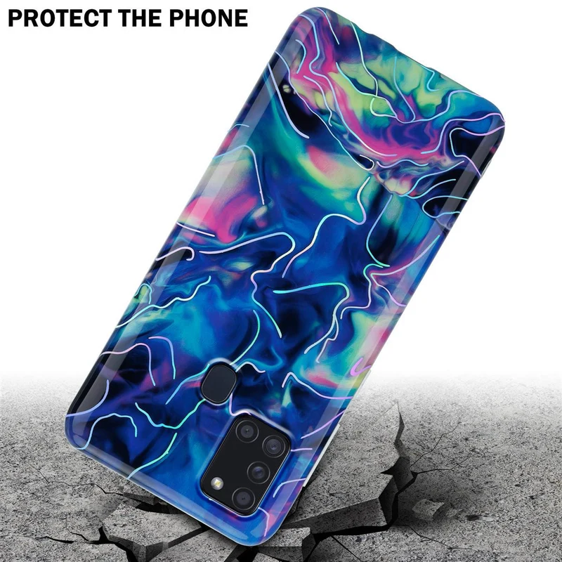Cadorabo Hülle kompatibel mit Samsung Galaxy A21s Schutzhülle aus TPU Silikon mit Muster Mosaik