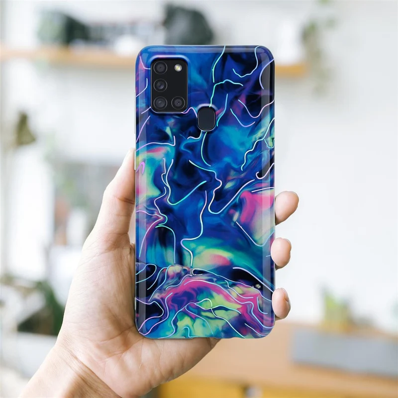 Cadorabo Hülle kompatibel mit Samsung Galaxy A21s Schutzhülle aus TPU Silikon mit Muster Mosaik