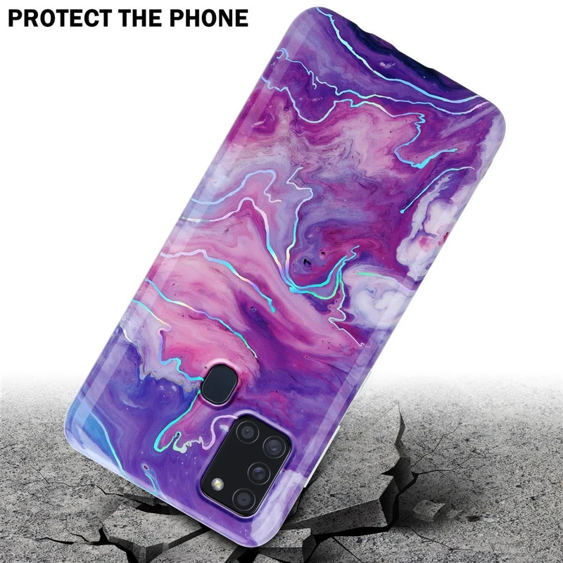 Cadorabo Hülle kompatibel mit Samsung Galaxy A21s Schutzhülle aus TPU Silikon mit Muster Mosaik