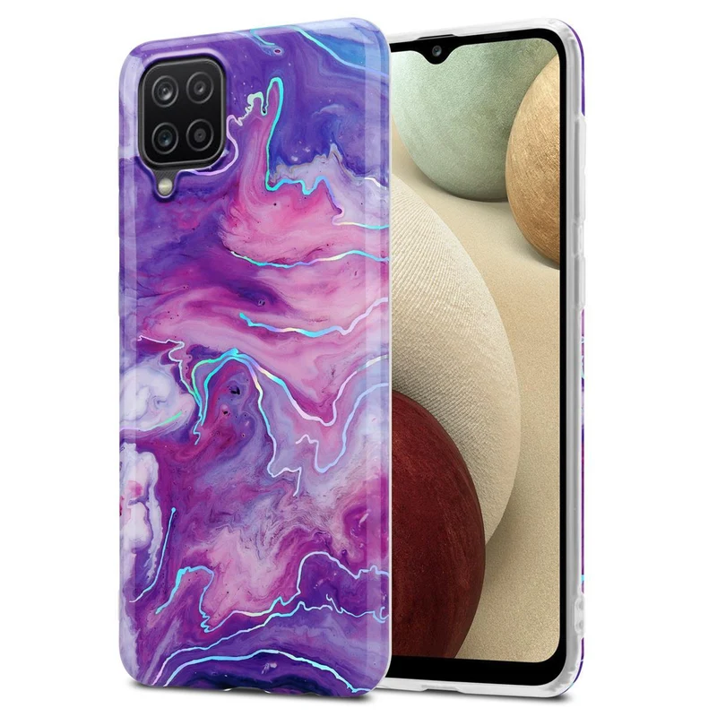 Cadorabo Hülle kompatibel mit Samsung Galaxy A12 / M12 Schutzhülle aus TPU Silikon mit Muster Mosaik