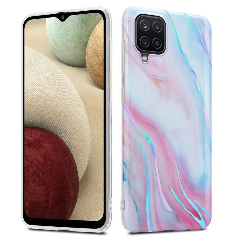 Cadorabo Hülle kompatibel mit Samsung Galaxy A12 / M12 Schutzhülle aus TPU Silikon mit Muster Mosaik