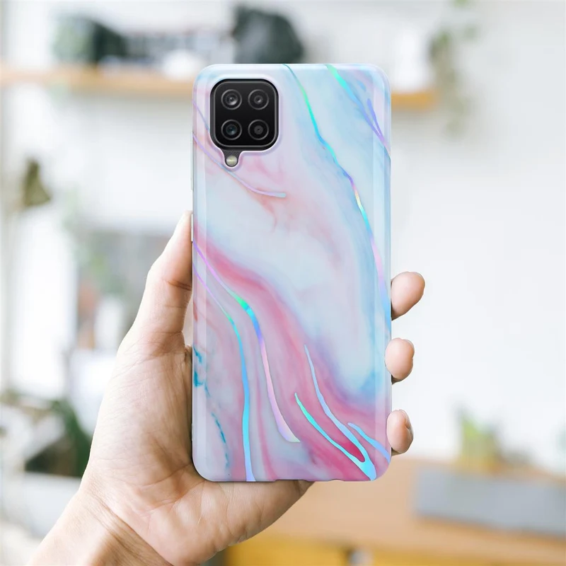 Cadorabo Hülle kompatibel mit Samsung Galaxy A12 / M12 Schutzhülle aus TPU Silikon mit Muster Mosaik