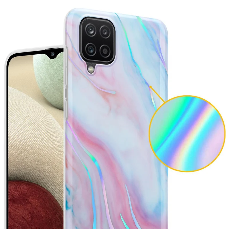 Cadorabo Hülle kompatibel mit Samsung Galaxy A12 / M12 Schutzhülle aus TPU Silikon mit Muster Mosaik
