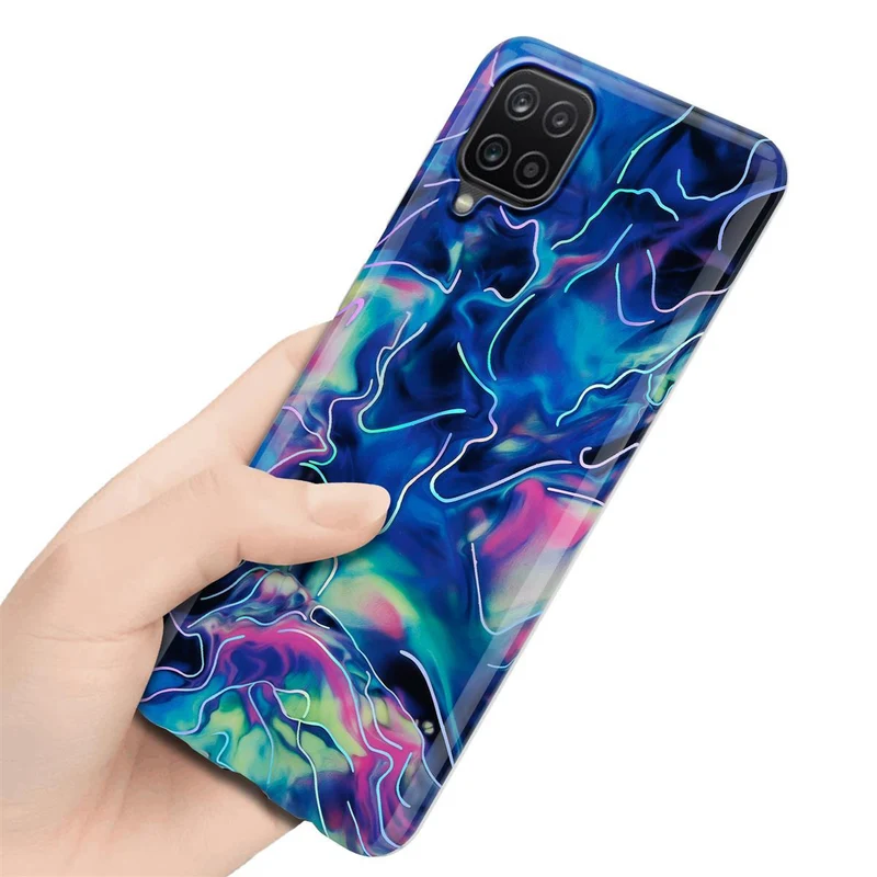 Cadorabo Hülle kompatibel mit Samsung Galaxy A12 / M12 Schutzhülle aus TPU Silikon mit Muster Mosaik