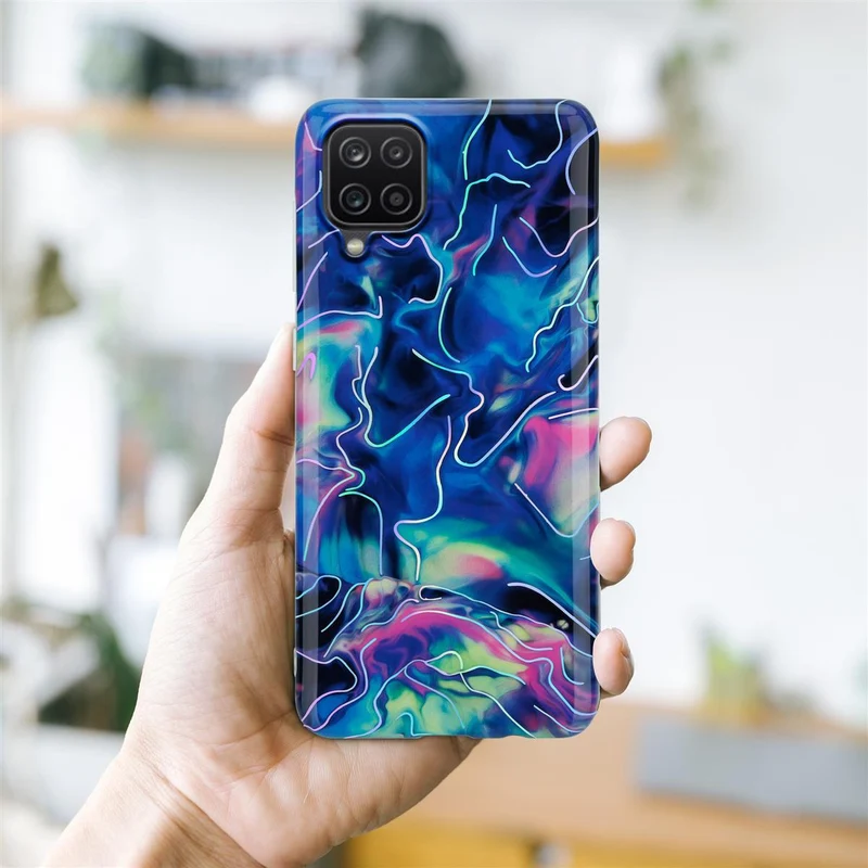 Cadorabo Hülle kompatibel mit Samsung Galaxy A12 / M12 Schutzhülle aus TPU Silikon mit Muster Mosaik