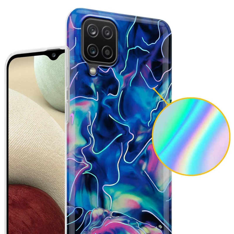 Cadorabo Hülle kompatibel mit Samsung Galaxy A12 / M12 Schutzhülle aus TPU Silikon mit Muster Mosaik